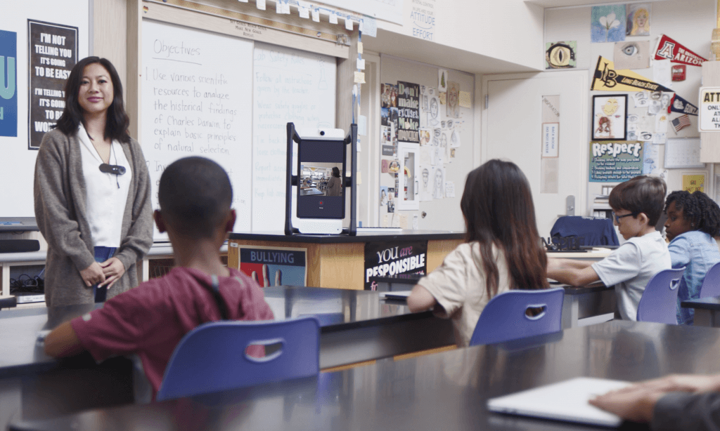 Students in a classroom recorded by Mirror by Swivl