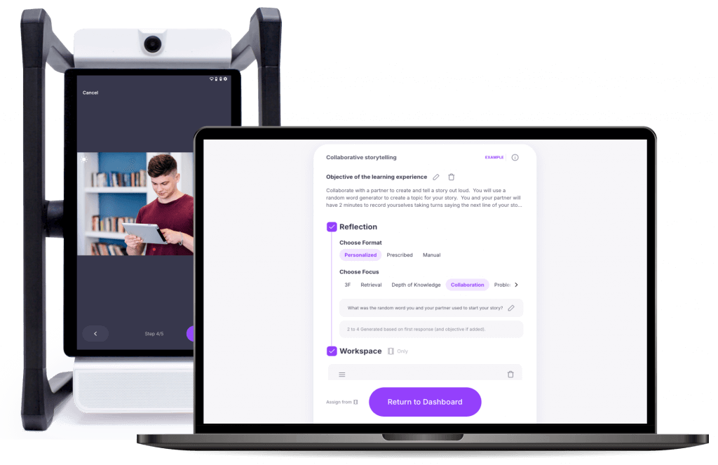 Setting up a Collaborative Storytelling activity on MirrorTalk and an example of a student presentation recording on Mirror device