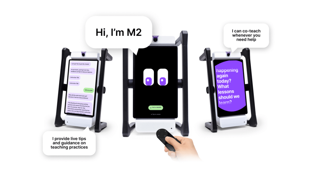 M2, the intelligent co-teacher by Swivl delivers instant feedback and on-demand instructional support powered by AI.